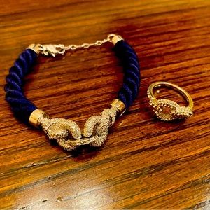 Swarovski silk rope bracelet